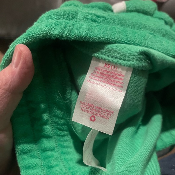 NoBo NWT size XS women’s greenTerry Cloth Shorts,White Trim measurements in pics - Picture 8 of 8